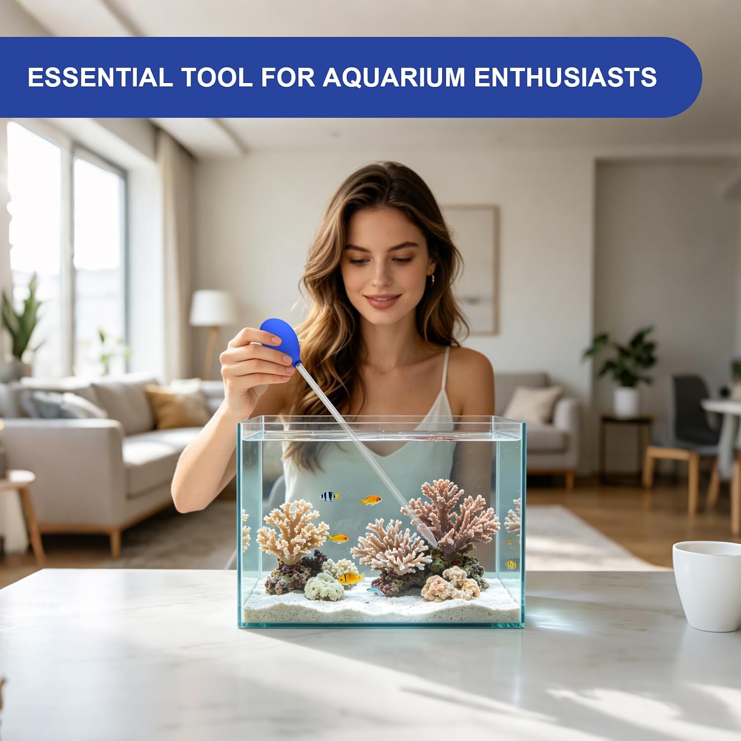 Wrexon dual pack aquarium maintenance tools showing the exact tube millimeter dimensions.