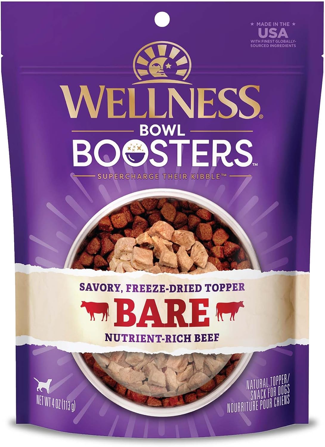 Wellness Bowl Boosters Digestive Health Dog Food Topper with Freeze Dried Pieces for Small, Medium, and Large Breeds, Sensitive Stomach, Grain Free, Natural, Chicken Recipe, 4 oz Bag - Image 10