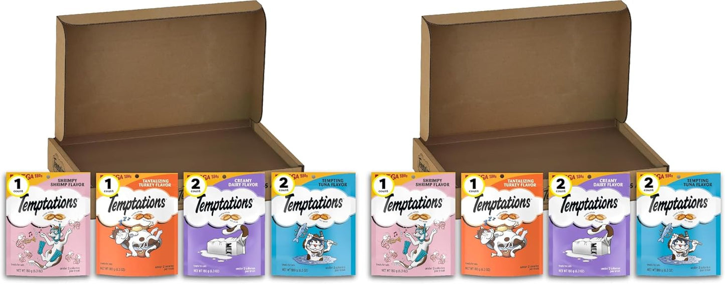 Temptations Classic Crunchy and Soft Cat Treats Feline Favorites Variety Pack, 3 oz. Pouches (Pack of 4) - Image 9