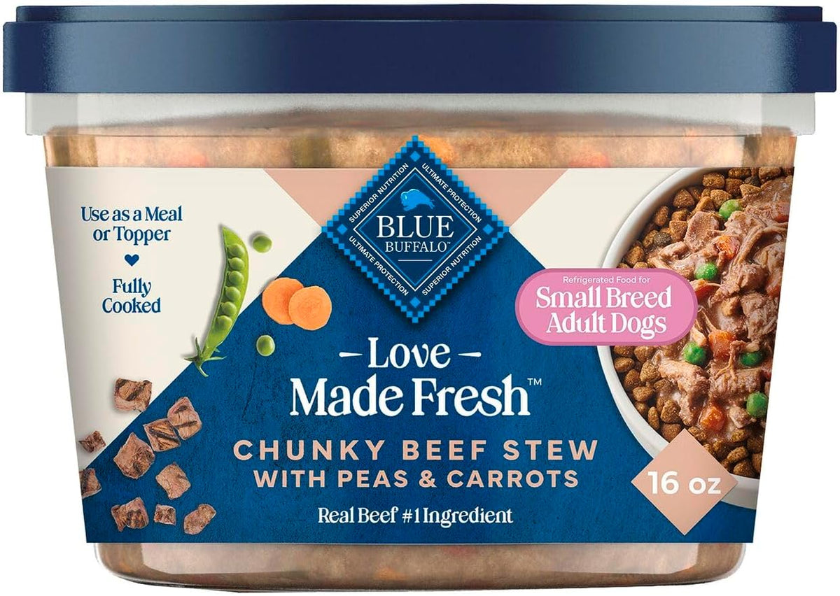 Blue Buffalo Love Made Fresh Natural Dog Food for Small Breed Adult Dogs, Refrigerated, Chunky Chicken Stew with Carrots and Peas, Fresh Dog Food, Ready-to-Serve, 1-lb Tub - Image 11