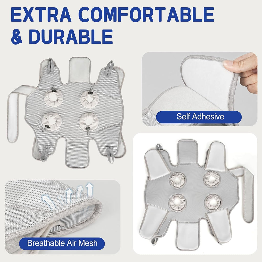 Breathable mesh cat restraint wrap highlighting the comfortable padded edges for pet safety