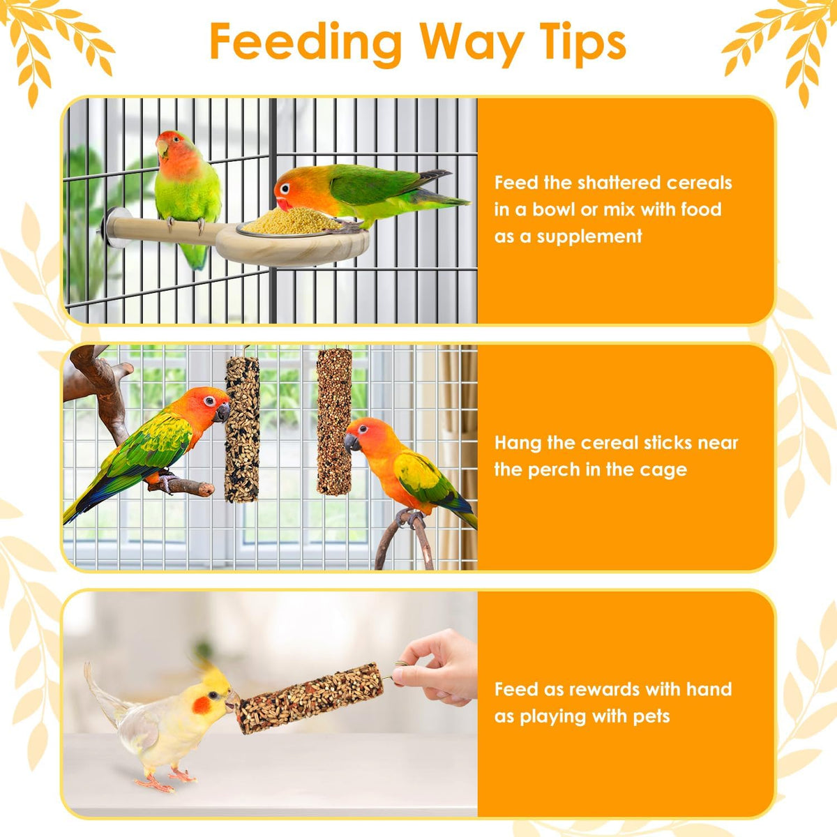 Katumo 3 pack bird treats nutritional ingredients label