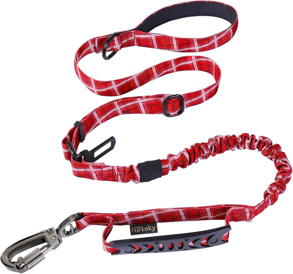 Hotsky Tactical Dog Leash Heavy Duty for Medium Large Dogs that Pull,4-6Ft Strong Bungee Shock Absorbing No Pull Dog Leash with Padded Double Handle and Car Seatbelt,Purple Camo - Image 13