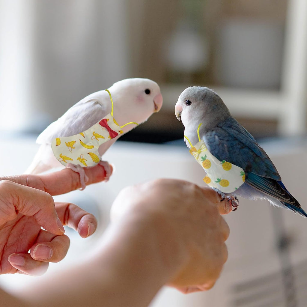 Feather-friendly soft cotton bird clothing lifestyle view