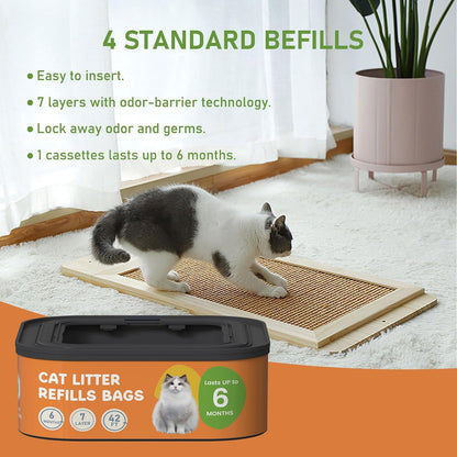 Lisyee jumbo refill bag being installed in a litter pail