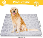 PEASUG washable flannel pet throw showing the close up paw print pattern