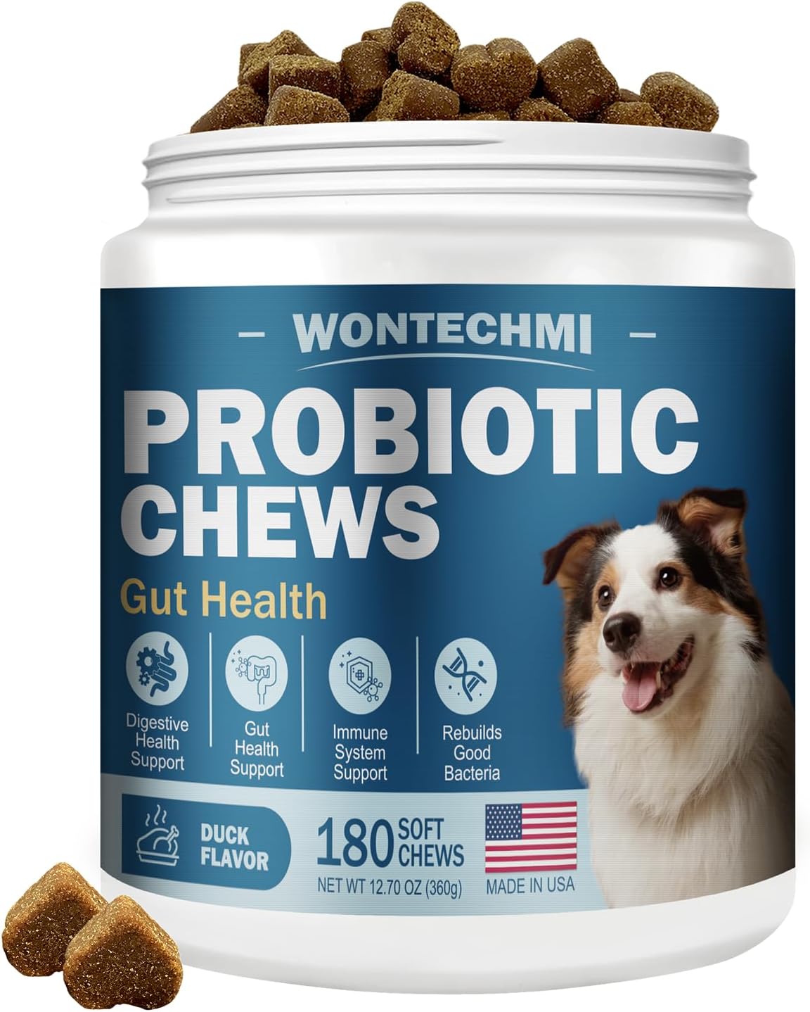 Digestive health and immune support soft chews for all dog breeds