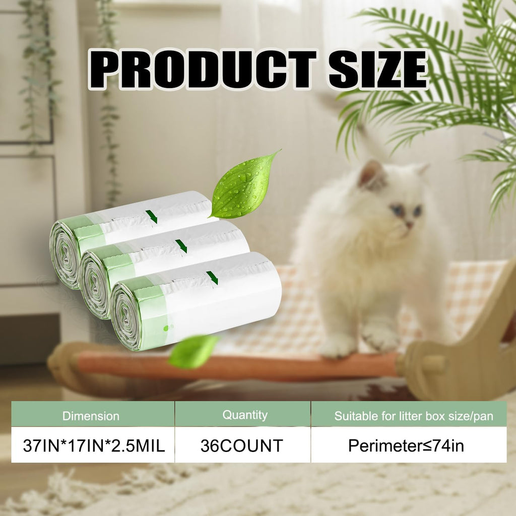 Hygienic waste management setup using the drawstring pet litter pan liners.