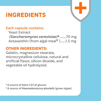 Imuquin cat supplement capsule contents showing veterinary formula ingredients