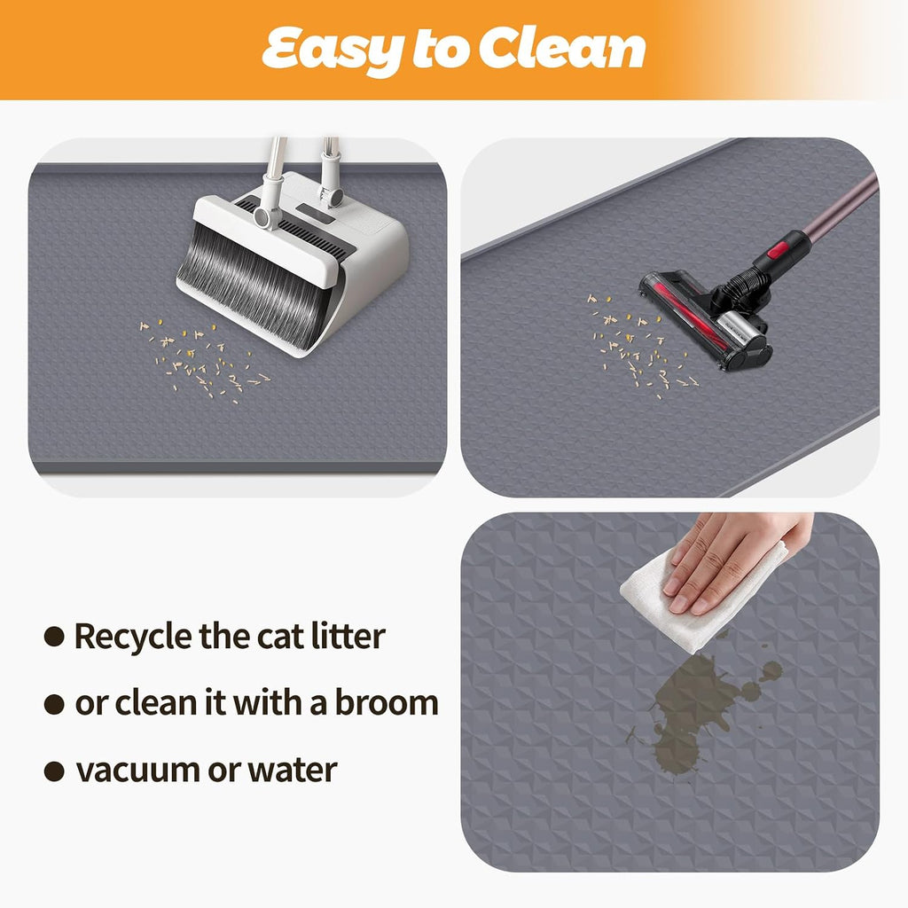 Flexible silicone pet feeding mat being rinsed under running tap water