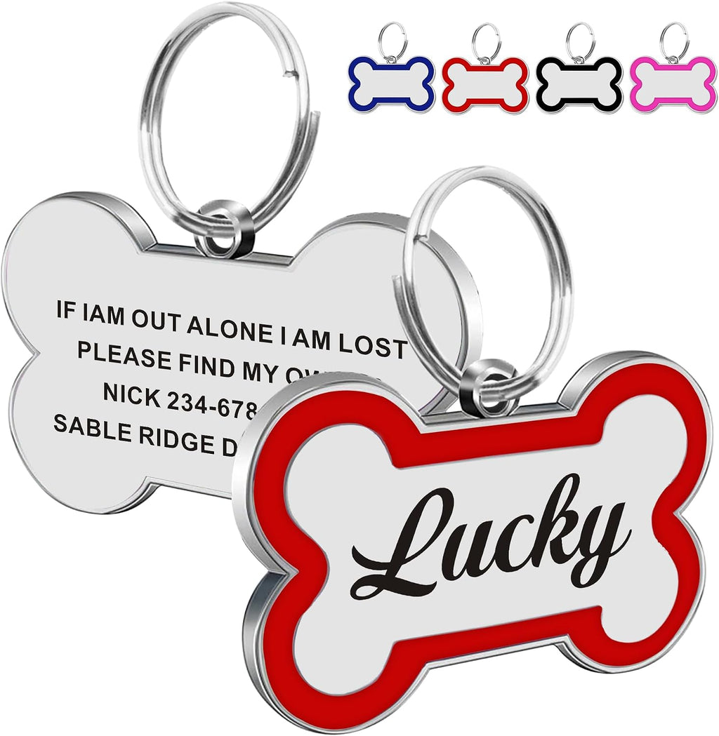 Dog Tags Personalized for Pets Dog Name Tags Personalized Dog Tag Engraved Custom Dog Tags for Pets Custom ID Tags for Puppy Cat (Pink, S) - Image 9