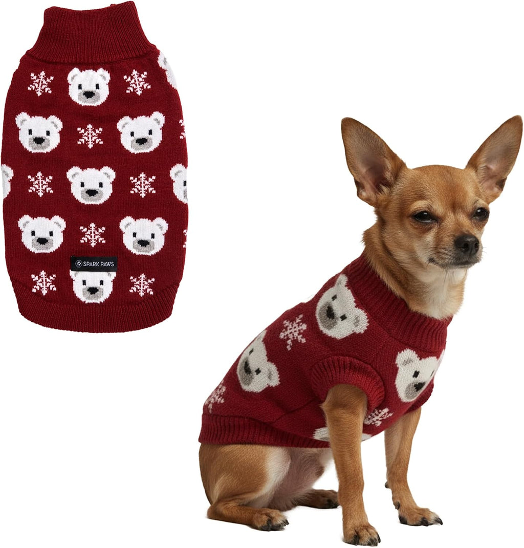Spark Paws Knit Dog Sweater - Ultra Soft Warm Winter Dog Sweater for Small, Medium & Large Dogs - Stretch Fit Pet Sweater for French Bulldog, Pitbull, Girl & Boy Dogs Jacket, (Pine Green, M) - Image 13
