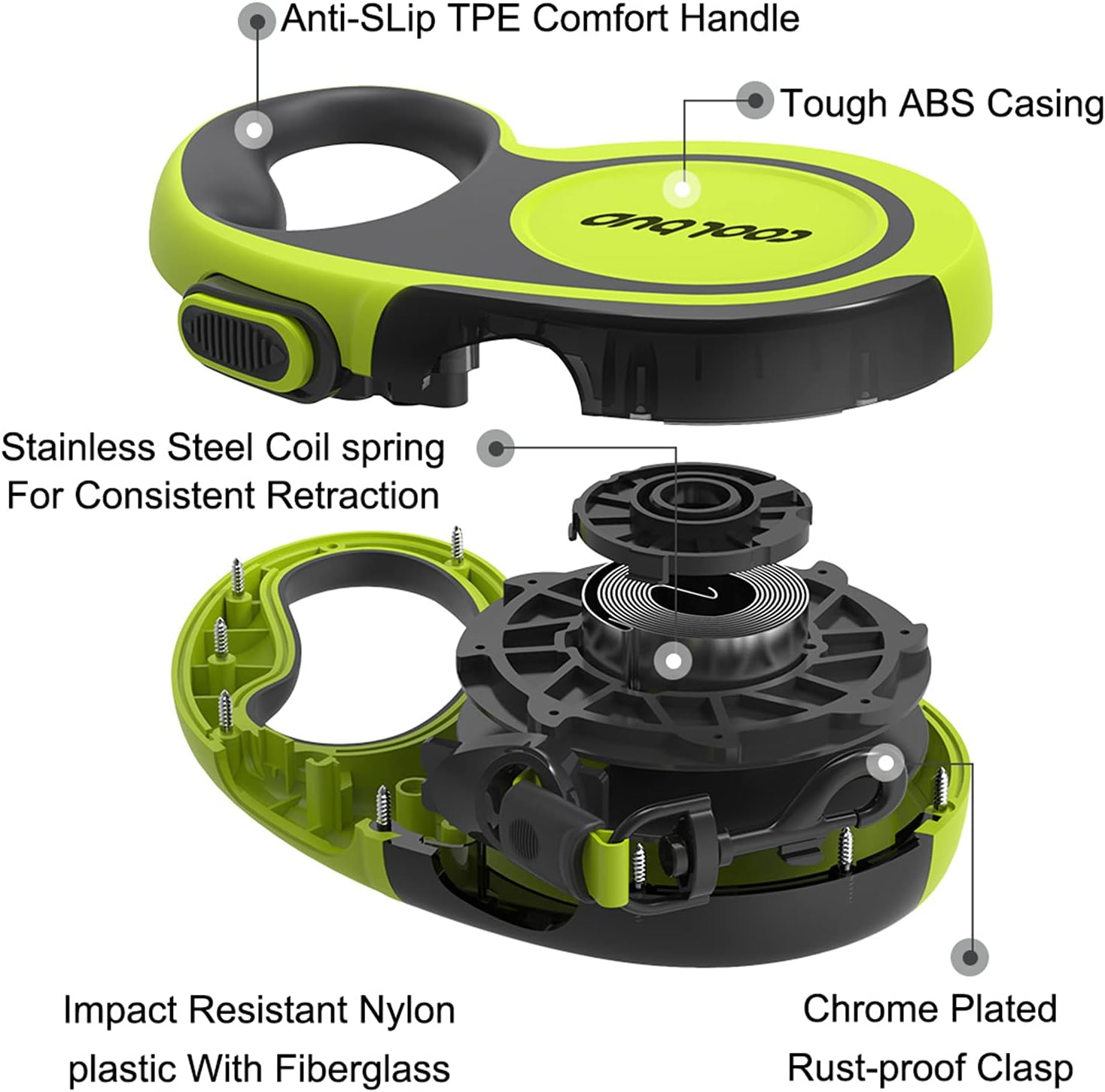 Joypaws 16ft heavy duty leash locking mechanism detail
