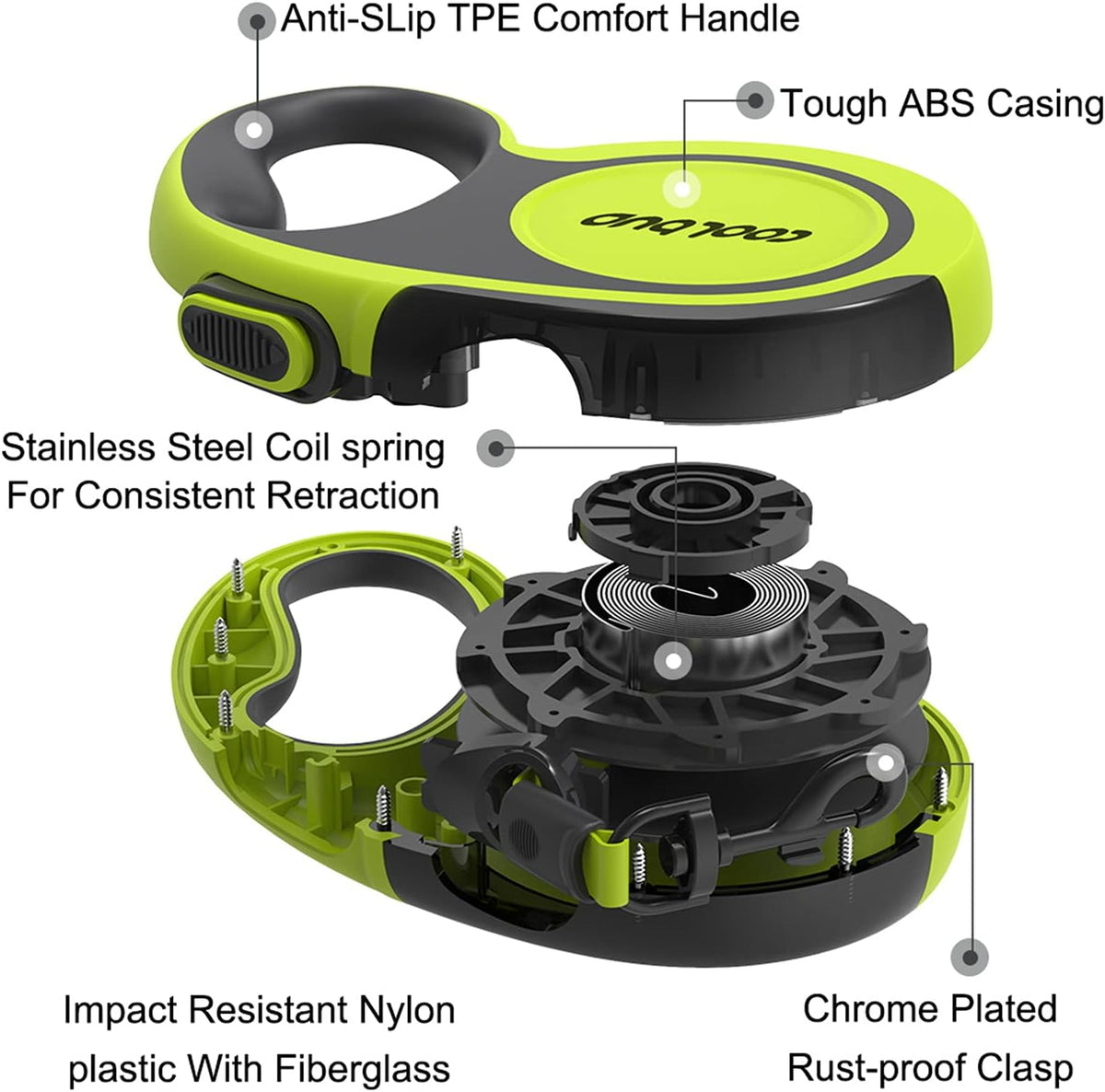 Joypaws 16ft heavy duty leash locking mechanism detail