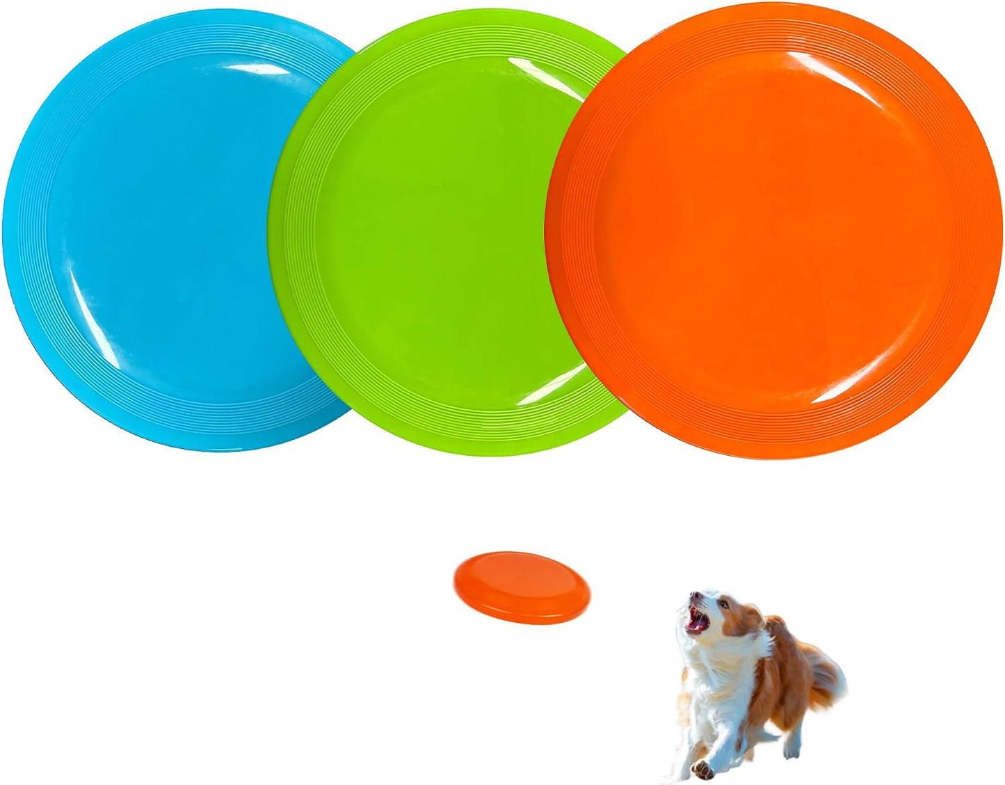 Dog Flying Disc, 2 Pack Dog Frisbee Toy Gift Set for Medium & Large Dogs, Floating Frisbee for Water Pool Beach, Lightweight Soft Frisbee for Fetch, Tug of War, Catch, Play,7 inch Green and Blue - Image 11