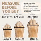 Furrtripsy paw protectors on dog showing fit