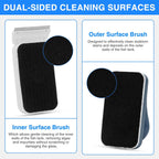 Fishkeeper double sided magnetic brush with stainless steel blade attachment