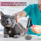 Side profile of Whoobell undercoat brush for long haired dogs