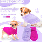 Soft high-density acrylic yarn small puppy clothes on a teacup Chihuahua.