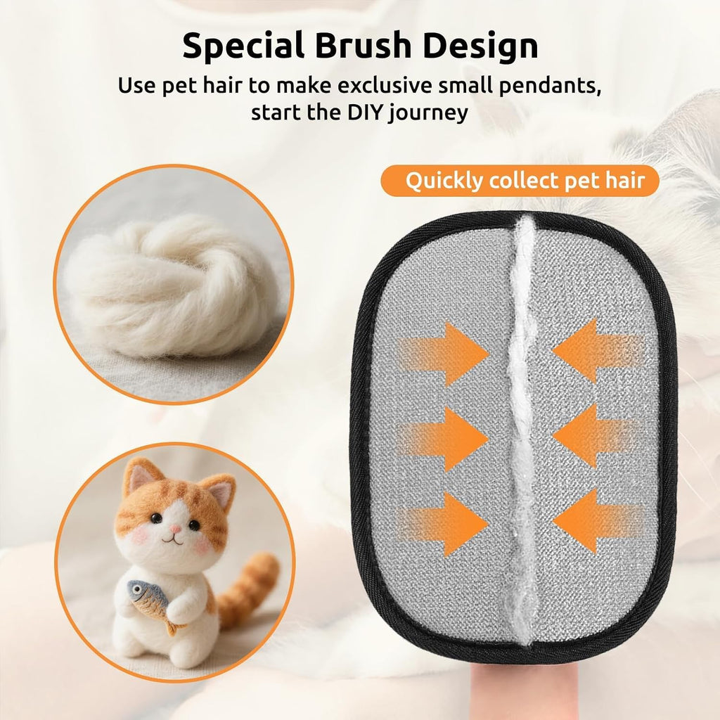 SAWMONG reusable electrostatic pet hair remover glove side angle