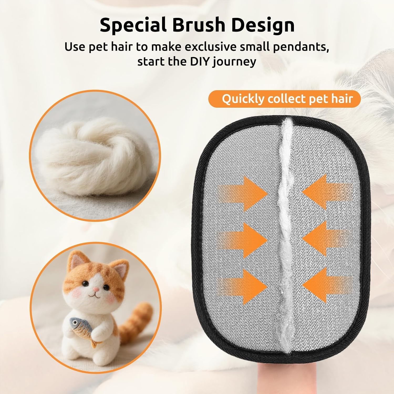 SAWMONG reusable electrostatic pet hair remover glove side angle