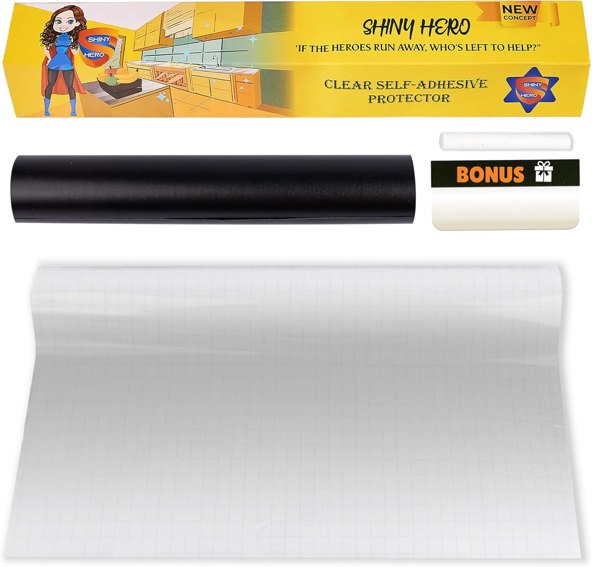 8-Pack - Clear Wall & Door Protector from Dog Scratching - Anti Cat Couch Guard Plastic Sheets, Furniture Self-Adhesive Removable Sticky Tape, Transparent Thick Sofa Scratch Deterrent Frame Cover Film - Image 10