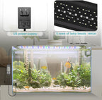 24/7 LED Aquarium Light, IP68 Waterproof Extendable Bracket Fish Tank Light with Timer, 7 Colors, 10 Level Adjustable Brightness, DIY Mode Full Spectrum Aquarium Plant Light for 48-54 Inch Fish Tank - Image 9