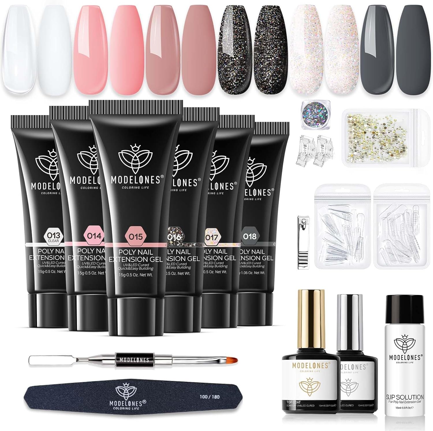 Modelones poly nail gel kit front view