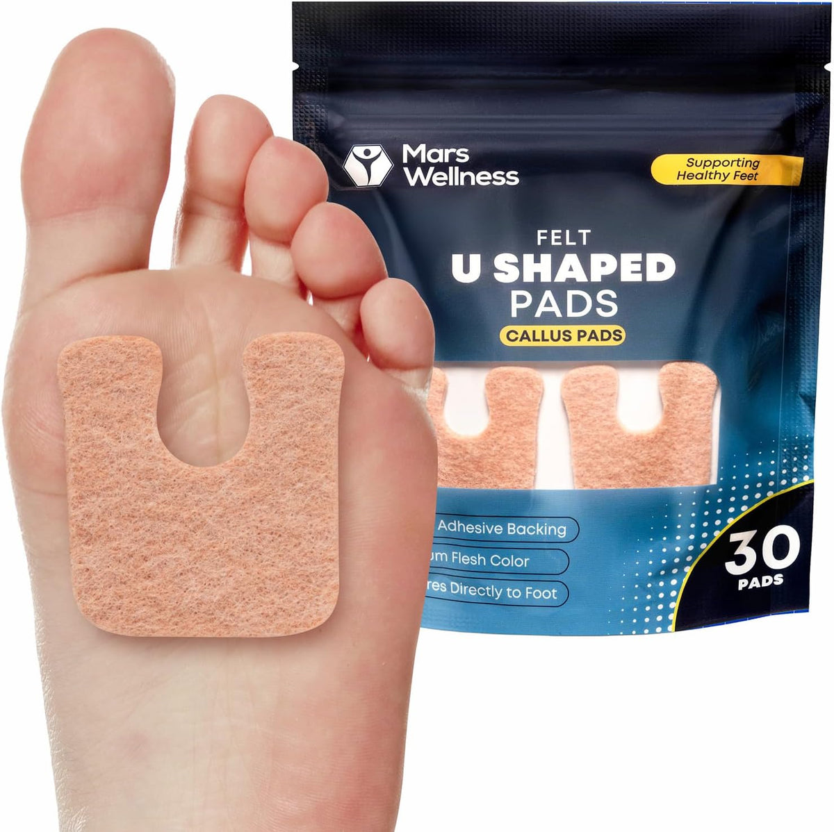 Mars Wellness U Shaped Callus Pads front view packaging