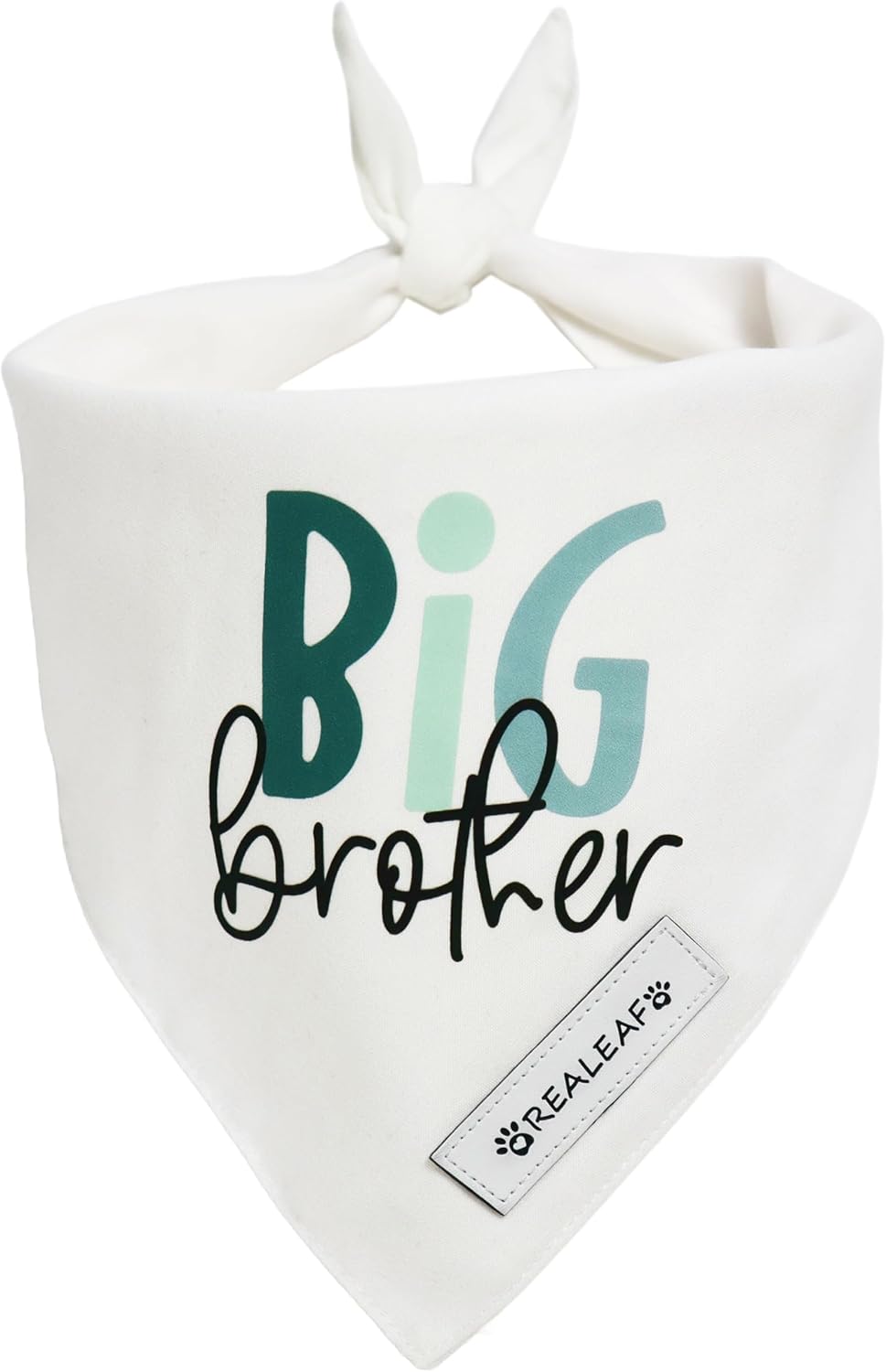 Realeaf Big Brother dog bandana front view for small dogs