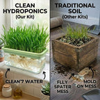 Lykoclean pet grass cultivation kit premium packaging and included accessories set.