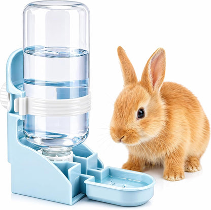 Rypet Rabbit Water Bottle No Drip - 17oz Hanging Water Fountain Automatic Dispenser Pet Cage Water Feeder for Bunny Chinchilla Guinea Pig Hedgehog Ferret Blue - Image 1