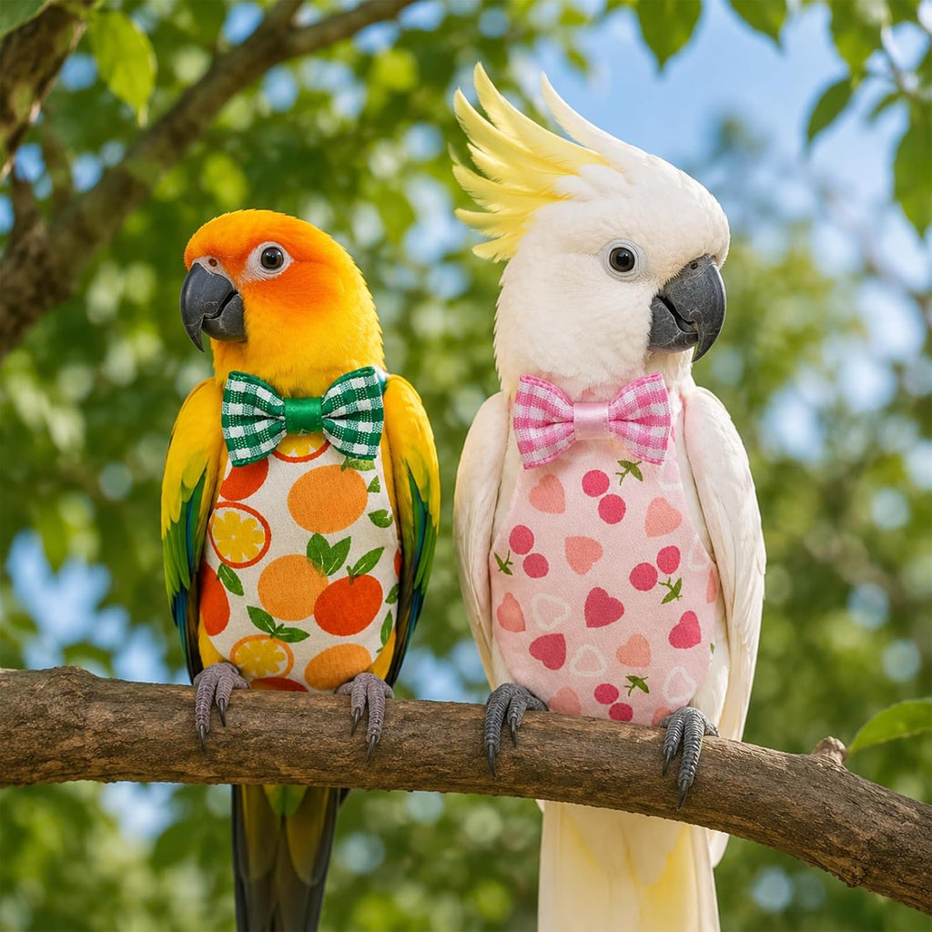 ECNHIVE washable bird clothes laid flat for sizing