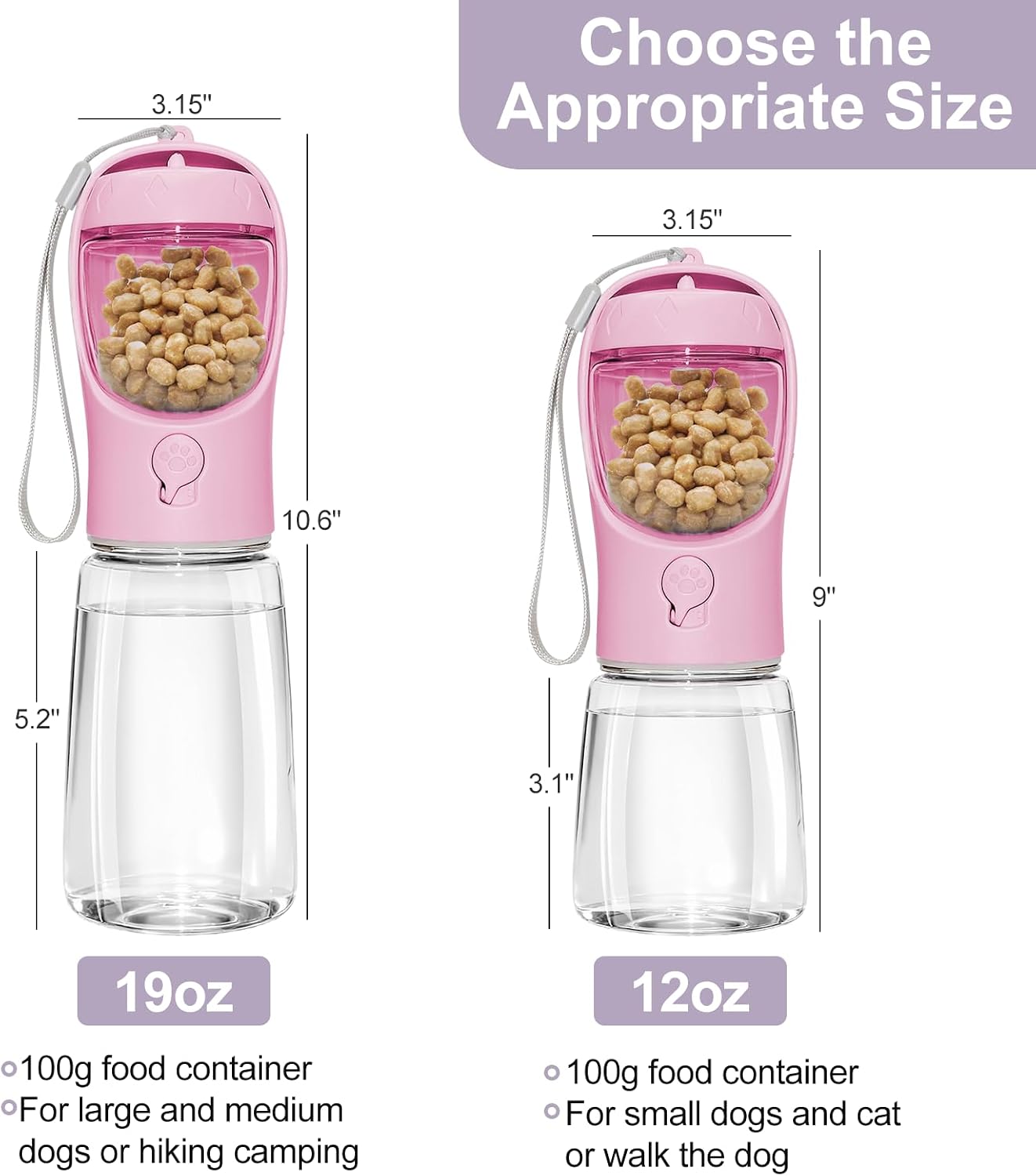 Liphier leak proof puppy essentials water dispenser one hand lock button