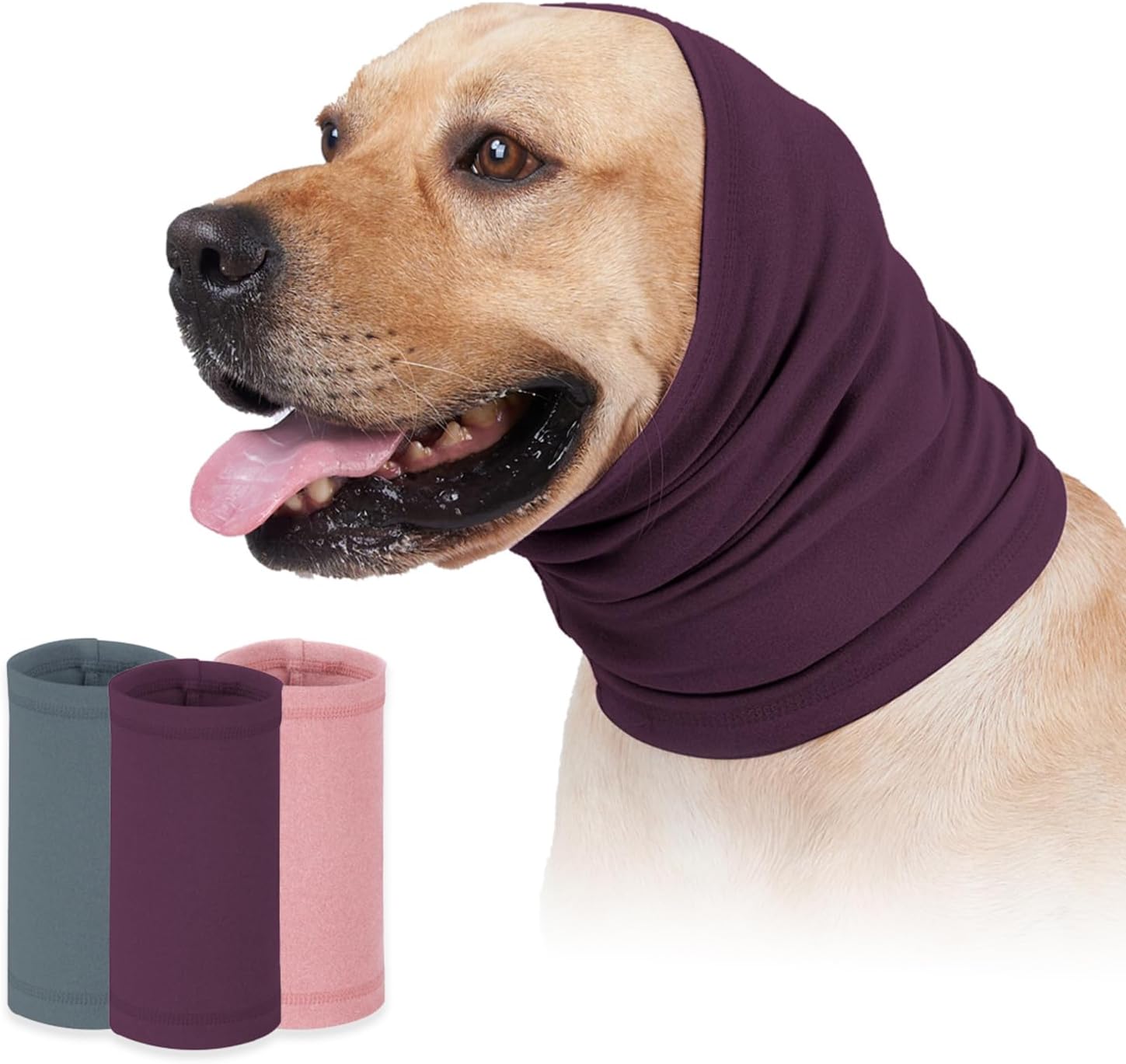 Dog Ear Covers,Dog Ear Muffs Noise Protection,No Flap Ear Wrap for Dogs Hematoma Recovery,Adjustable Calming Hoodie Shower Cap for Grooming,Bathing,Swimming & Anxiety Relief(Blue,L) - Image 9
