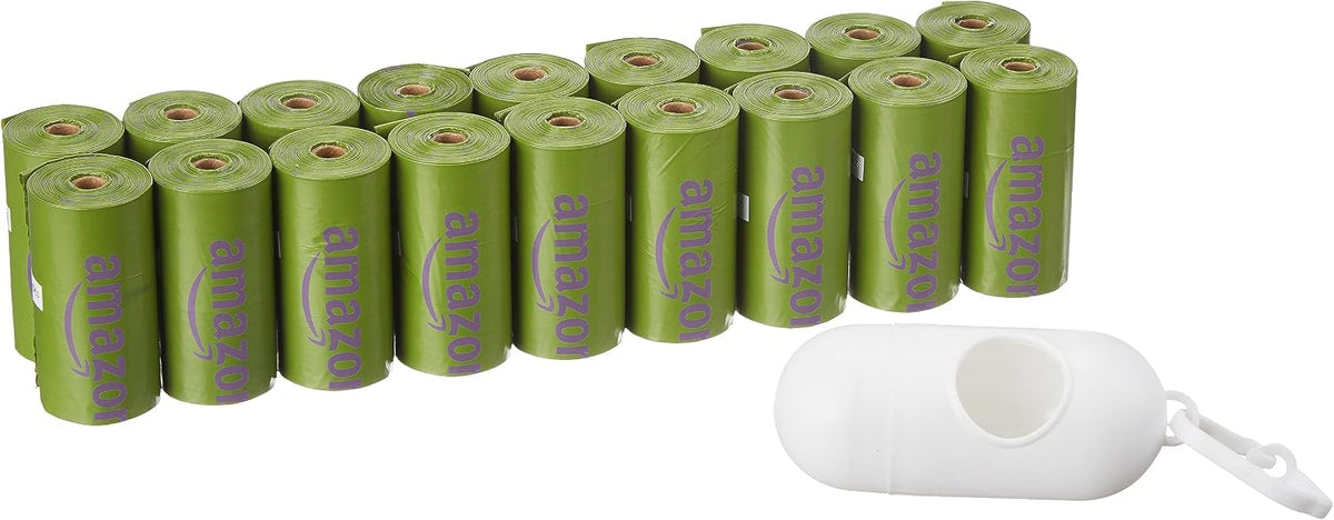 Amazon Basics Premium Leak Proof Dog Poop Bags with Dispenser and Leash Clip, Unscented, 13" x 9", 540 Count (36 Rolls of 15) - Image 15