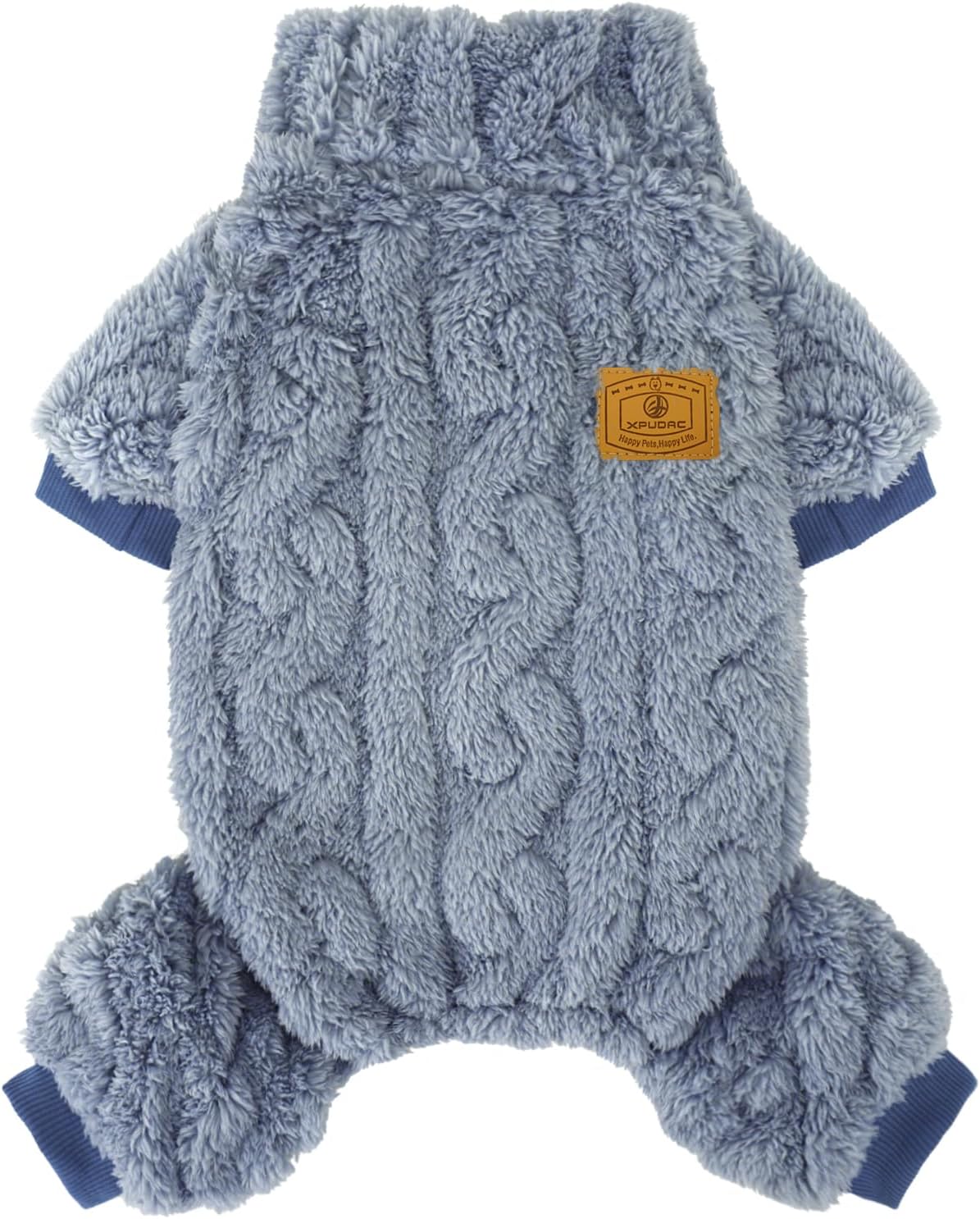 XPUDAC Dog Sweater Fleece Dog Pajamas Pjs for Small Medium Dogs Girl Boy Cute Turtleneck Doggy Winter Clothes Puppy Onesies Outfits for Chihuahua Yorkie, Grey XXS - Image 9