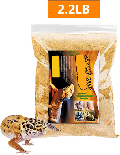 BNOSDM Reptile Sand,2.2lb Bearded Dragons Sands Substrate Bedding,Lizard Yellow Desert Blend Sands for Snakes Geckos Tortoises Turtle Tarantula - Image 2