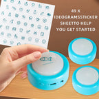 Rechargeable pet talking buttons layout on premium non slip silicone mat