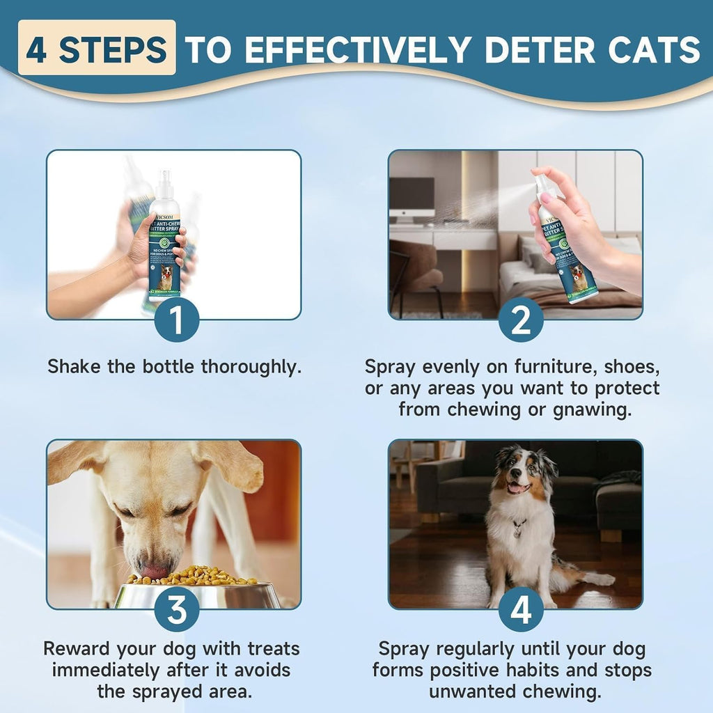 Natural bitter apple spray for dogs and puppies