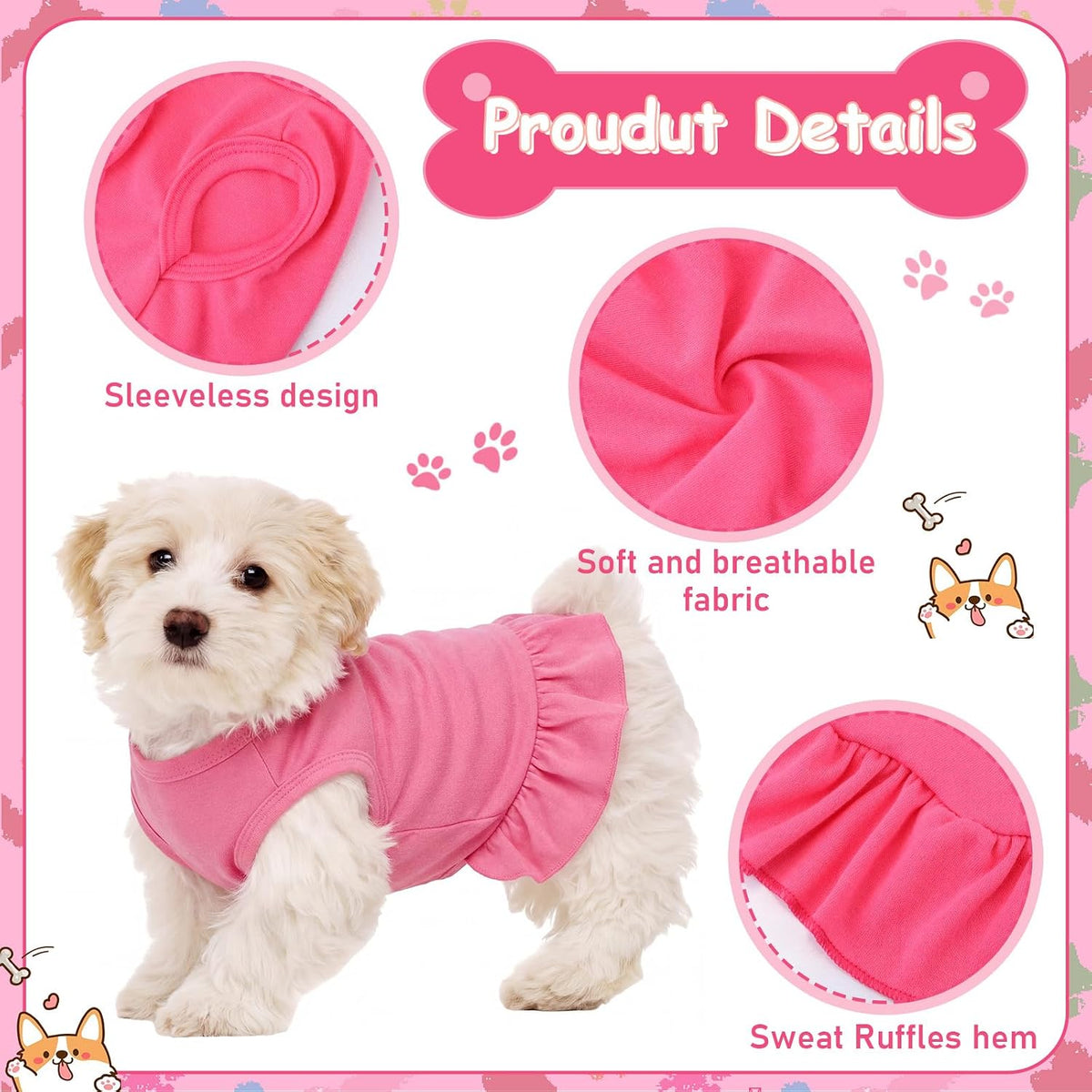 Weewooday breathable cat shirt skirt back view