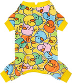 KYEESE Dog Pajamas Velvet Dog Pajamas Medium Sized Dogs Soft Dogs Clothes Pjs with Yellow Ducks Pattern Stretchy Pet Jammies Coat Comfy Pet Onesie Costume, 2X-Large - Image 9