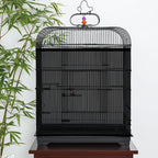 Bird cage seed guard demonstrating light diffusion and ventilation