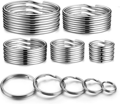 YHYZ durable alloy steel flat key rings packaging view displaying the complete organizational assortment.