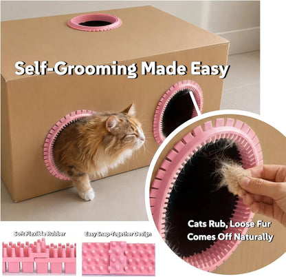 Rubber edge protector on cardboard box with arch