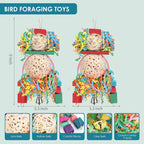 Two pack BBjinronjy foraging bird toys on a white background
