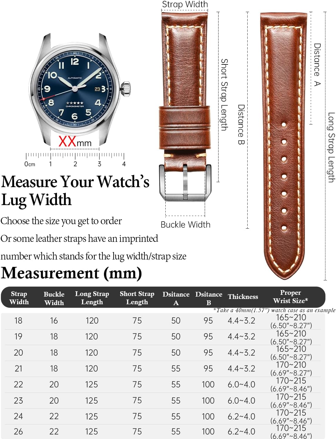 REZERO retro greased leather wristband displaying the graduated thickness profile
