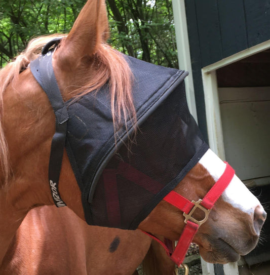 Solar Vizor EquiVizor Horse Fly Mask front view for eye protection