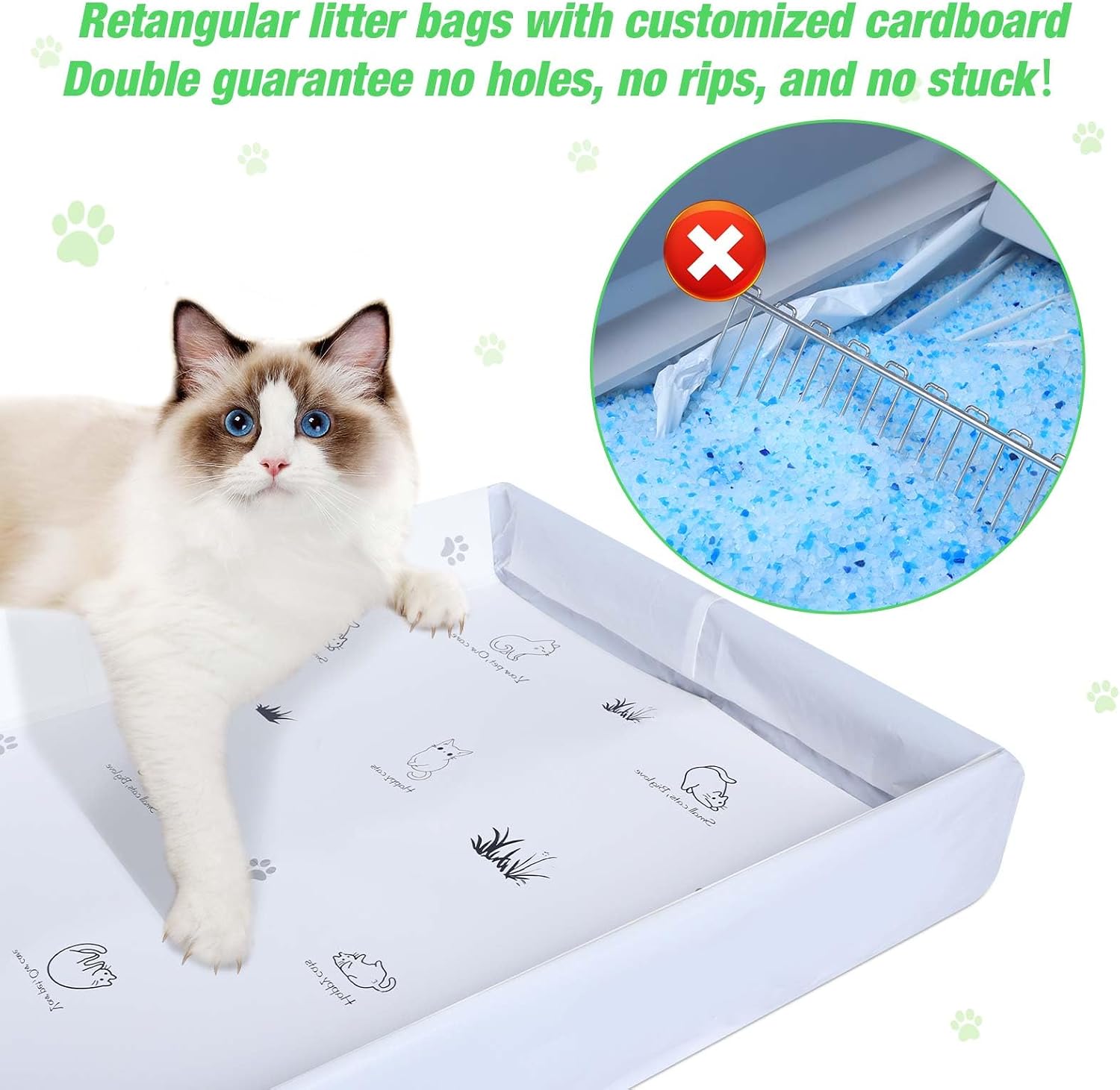 Tear resistant plastic waste drawer liners with built in drawstring closure.