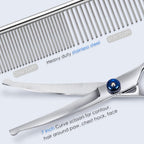 Maxshop dog grooming shears with adjustable tension screw close up